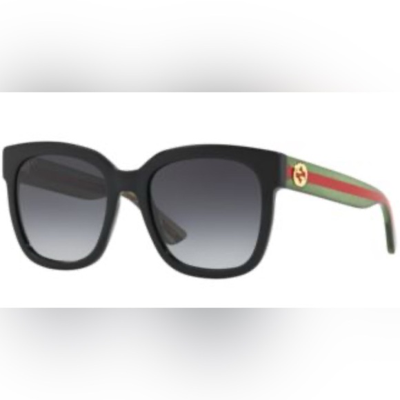 GUCCI Sunglasses GG 0034S Black w Red & Green Glitter - Picture 8 of 16